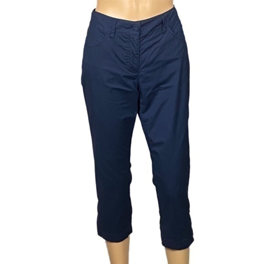 EILEEN FISHER navy, lightweight, 5- pocket design ankle pants in size XS. EUC